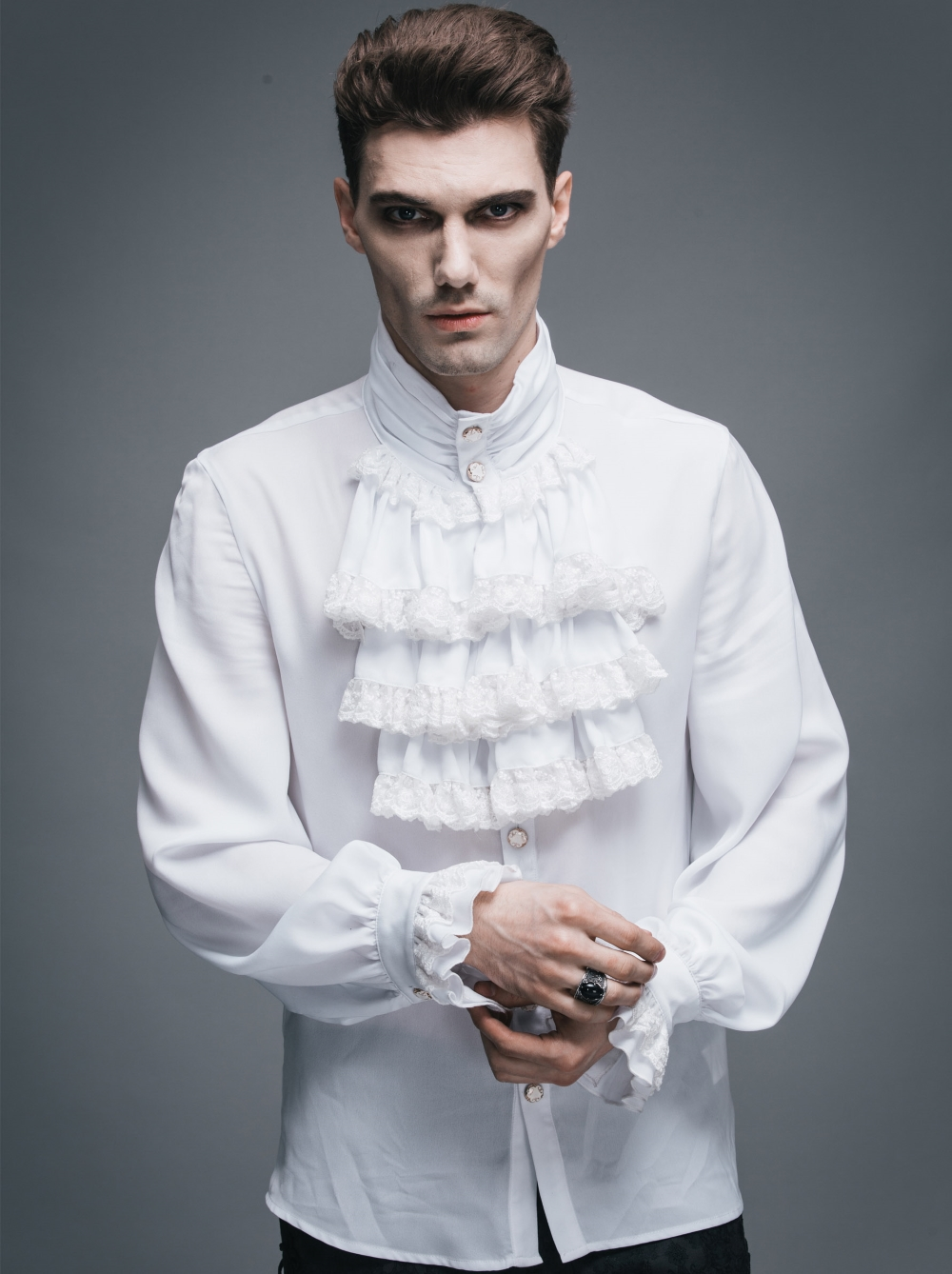 Chemise Victorienne Blanche DEVIL FASHION 3 Chemise Victorienne Blanche DEVIL FASHION