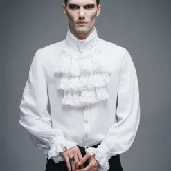 Chemise Victorienne Blanche DEVIL FASHION 8 Chemise Victorienne Blanche DEVIL FASHION -Vêtements Gothiques sjm127 5