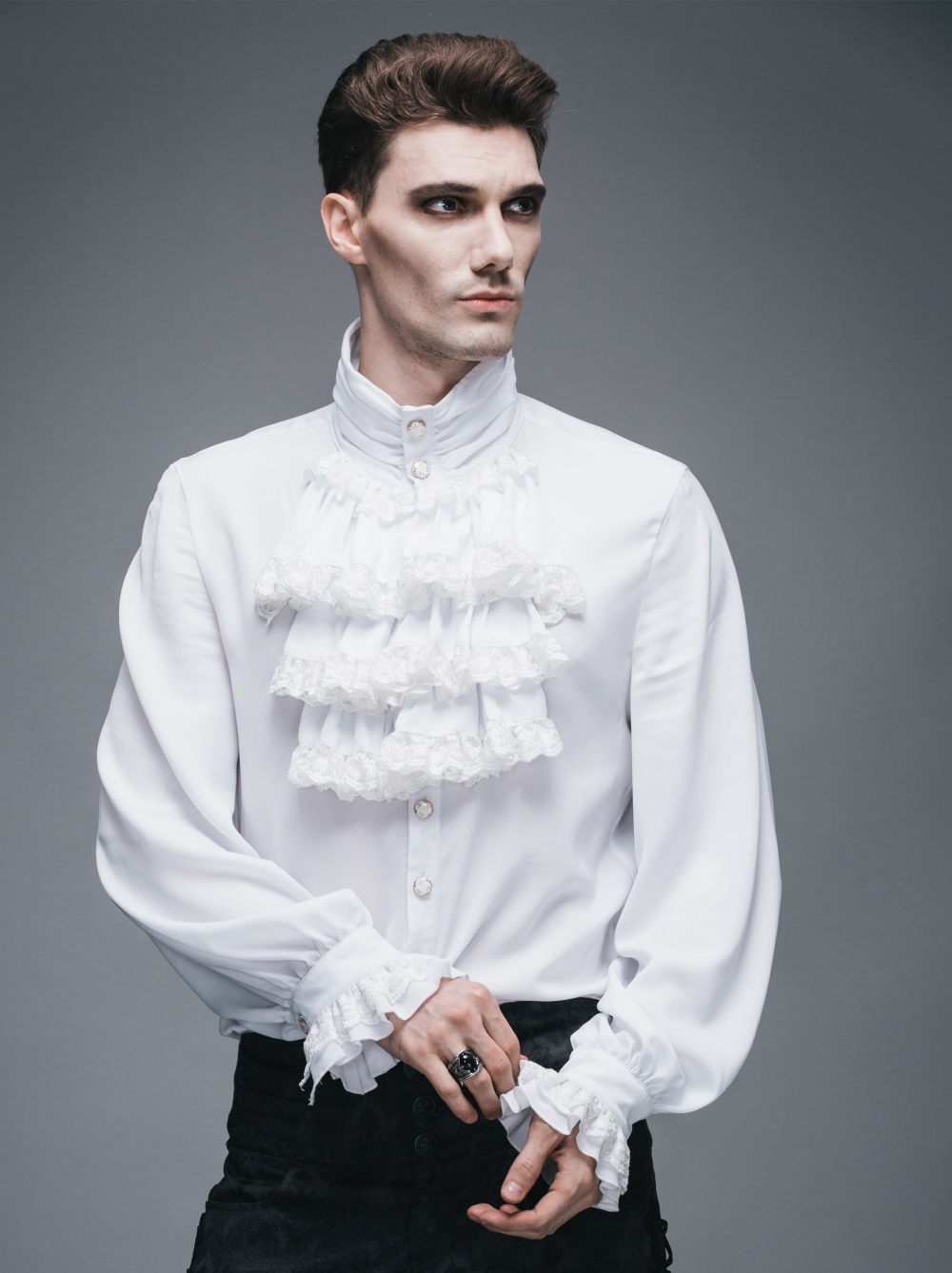 Chemise Victorienne Blanche DEVIL FASHION 4 Chemise Victorienne Blanche DEVIL FASHION – Image 2