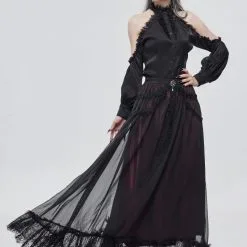 Longue Jupe DEVIL FASHION 'Krylpesia' -Vêtements Gothiques skt1393 900