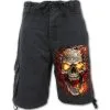 Bermuda SPIRAL 'Skull Blast' -Vêtements Gothiques skull blast vintage cargo shorts black plain1 900