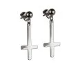 EtNox Paire De Boucles D'oreilles Croix Inversées -Vêtements Gothiques so4025 etnox ohrringe cross edelstahl 11 900