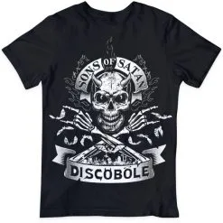 T-shirt Unisexe DISCOBOLE 'Sons Of Satan' -Vêtements Gothiques sons of satan t shirt simulation 900