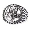 DISCOBOLE Bague Baphomet En Acier Inoxydable -Vêtements Gothiques sr1414 56 etnox ring ram skull edelstahl 1 900