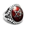 DISCOBOLE Bague Gothique Rouge -Vêtements Gothiques stainlesssteelmotorcyclestarringsformen 900