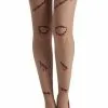 PAMELA MANN Collants Gothiques Effet Points De Suture Sanglants -Vêtements Gothiques stitches and blood tights front low res