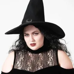 Chapeau Pointu De Sorcière KILLSTAR 'super Moon Witches' -Vêtements Gothiques super moon witches hat w b x1600 900