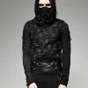 PUNK RAVE Pull Gothique Homme à Capuche -Vêtements Gothiques t438