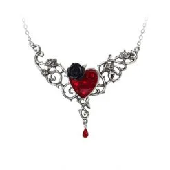 Collier Alchemy Gothic 'the Blood Rose Heart'