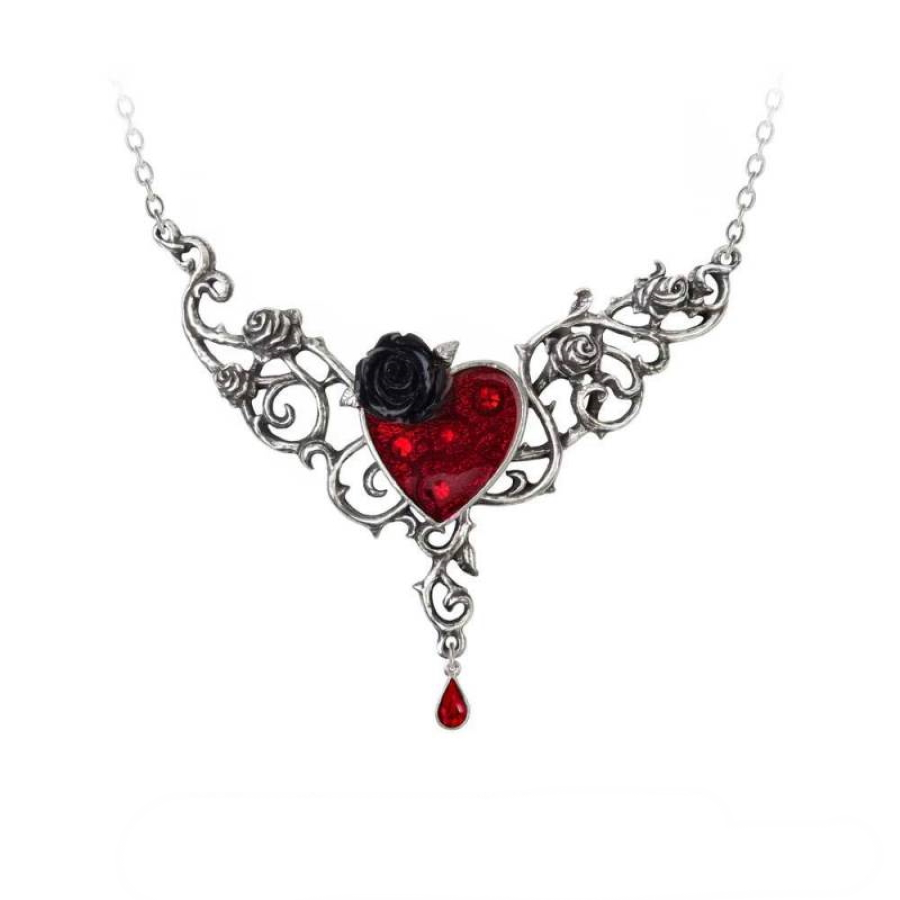 Collier Alchemy Gothic 'the Blood Rose Heart' 3 Collier Alchemy Gothic 'the Blood Rose Heart'