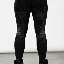 Leggings Velours KILLSTAR 'to Ashes' -Vêtements Gothiques to ashes velvet leggings d x1600 900