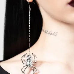 Boucles D'oreilles KILLSTAR 'vicious' -Vêtements Gothiques vicious web hoop earrings w c 500x 900