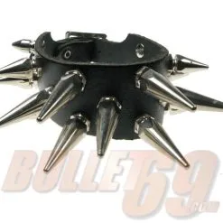 DISCOBOLE Bracelet Cuir Multi Spikes