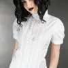 DISCOBOLE Chemisier Victorien Blanc -Vêtements Gothiques white edwardian blouse 12 900
