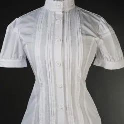 DISCOBOLE Chemisier Victorien Blanc -Vêtements Gothiques white edwardian blouse 900