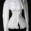 DISCOBOLE Chemisier Gothique Victorien Blanc -Vêtements Gothiques white ruffle blouse 11 900