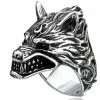 DISCOBOLE Bague Loup En Acier -Vêtements Gothiques wholesalecheapstainlesssteelbikerrings 900