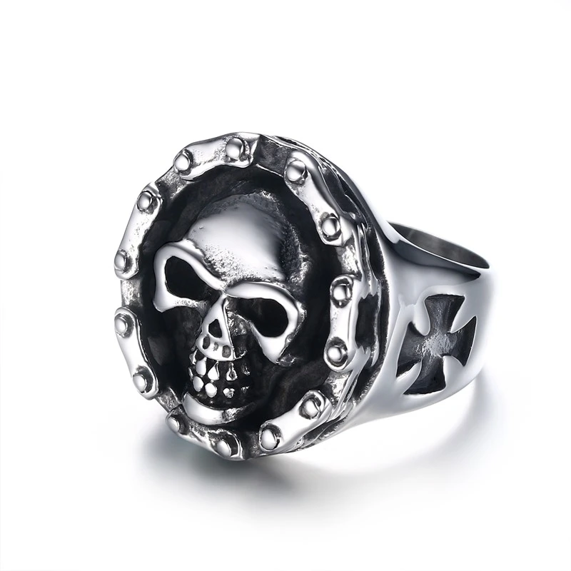 DISCOBOLE Bague Gothique Skull 3 DISCOBOLE Bague Gothique Skull