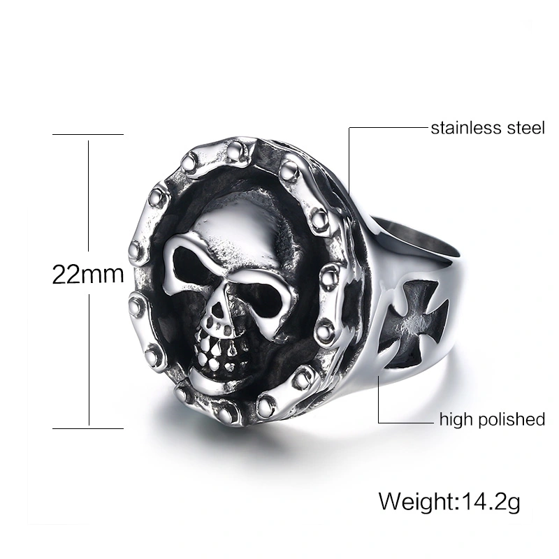 DISCOBOLE Bague Gothique Skull 4 DISCOBOLE Bague Gothique Skull – Image 2