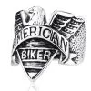DISCOBOLE Bague American Biker -Vêtements Gothiques wholesalestainlesssteelringsonlineamericanbikerring 900