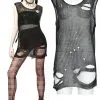 Haut Destroy PUNK RAVE 'ripped' -Vêtements Gothiques wm075bk 900