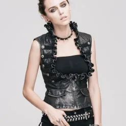 Blouson Goth Rock Sans Manches DEVIL FASHION -Vêtements Gothiques wt00501 7